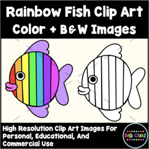 rainbow fish clip art